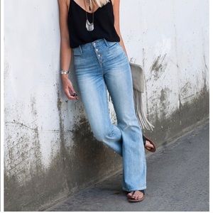 Madewell Flea Market Flares Button Front Jeans